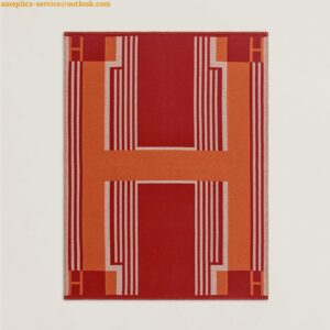 Replica Hermes Ithaque Blanket in Cuivre Wool and Cashmere