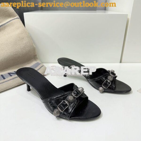 Replica Balenciaga Cagole 70mm Sandal In Arena Lambskin 694347 8