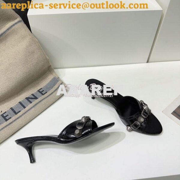 Replica Balenciaga Cagole 70mm Sandal In Arena Lambskin 694347 9