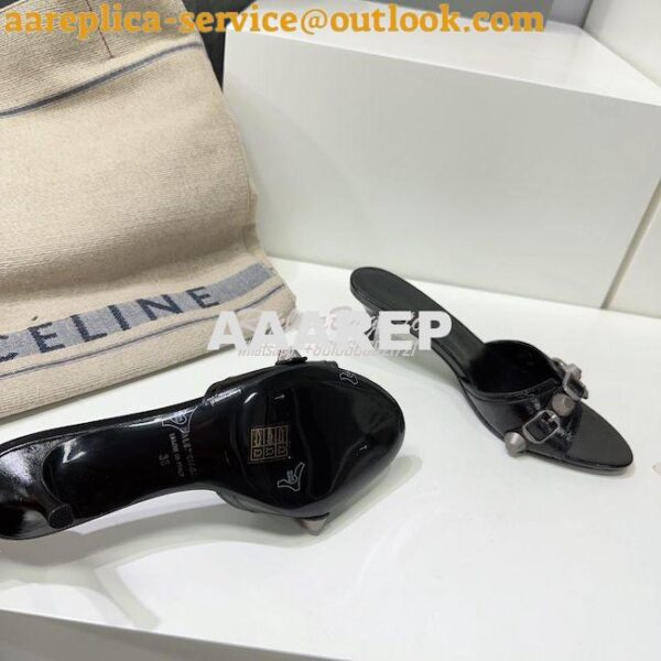 Replica Balenciaga Cagole 70mm Sandal In Arena Lambskin 694347 10