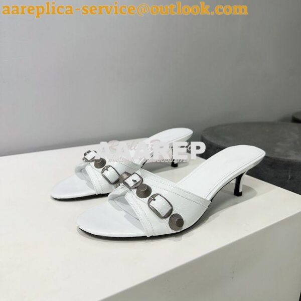 Replica Balenciaga Cagole 70mm Sandal In Arena Lambskin 694347 12