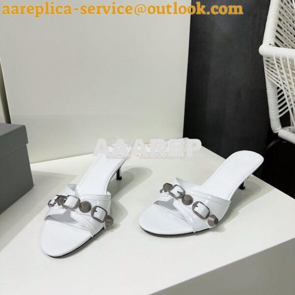 Replica Balenciaga Cagole 70mm Sandal In Arena Lambskin 694347 13