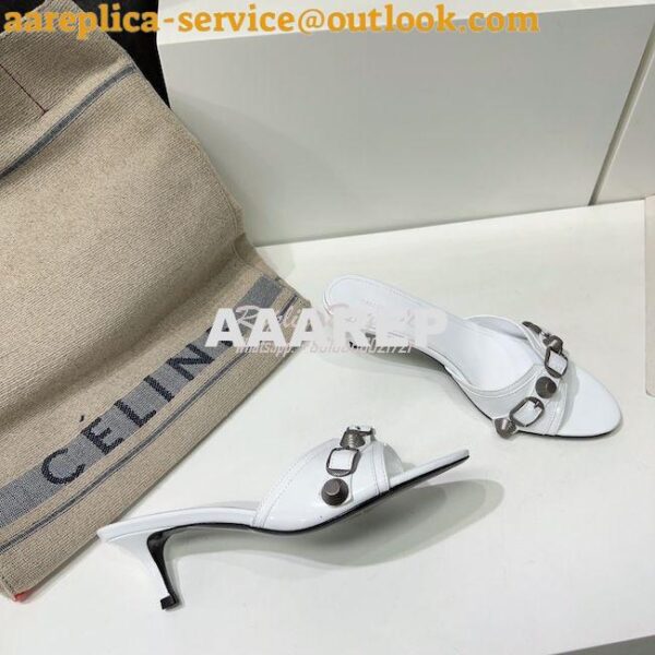 Replica Balenciaga Cagole 70mm Sandal In Arena Lambskin 694347 14