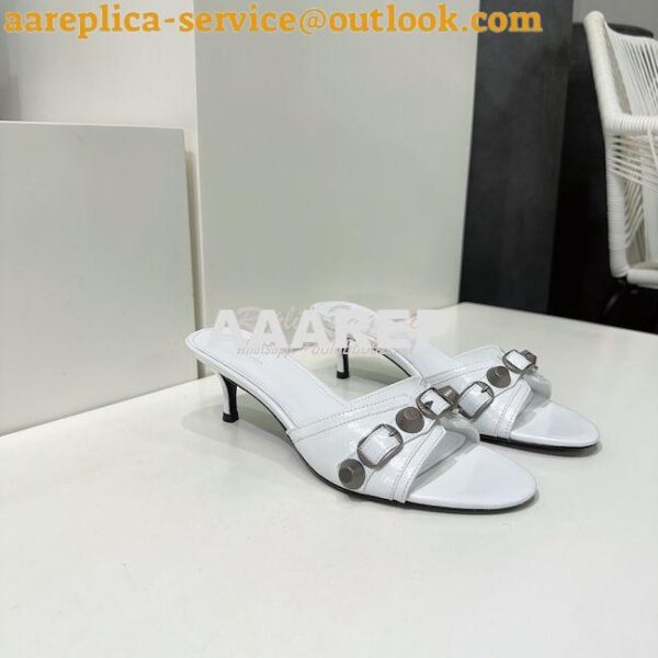 Replica Balenciaga Cagole 70mm Sandal In Arena Lambskin 694347 15