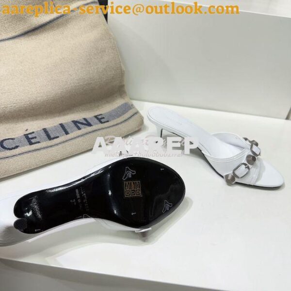 Replica Balenciaga Cagole 70mm Sandal In Arena Lambskin 694347 16