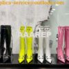 Replica Balenciaga Cagole 90mm Boot Arena lambskin 694395 Neon Yellow 2