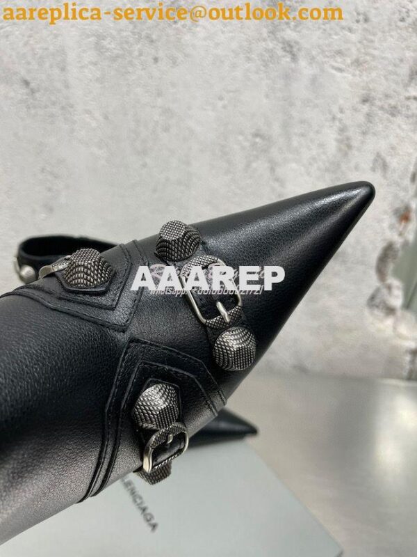 Replica Balenciaga Cagole 90mm Bootie Arena Lambskin 694379 Black 9