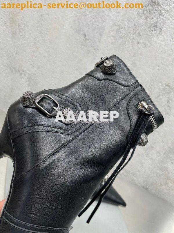 Replica Balenciaga Cagole 90mm Bootie Arena Lambskin 694379 Black 10