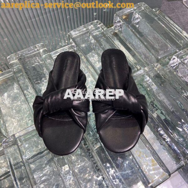 Replica Balenciaga Drappy Padded Leather Mules 638250 18