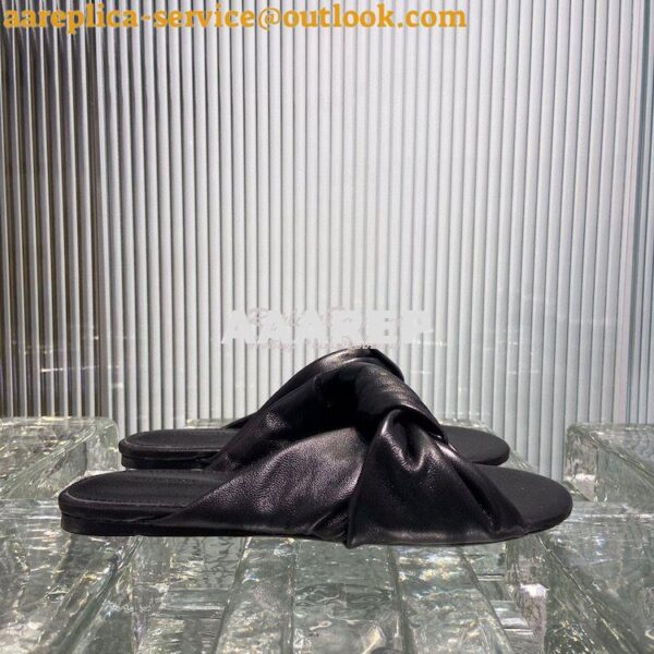 Replica Balenciaga Drappy Padded Leather Mules 638250 20