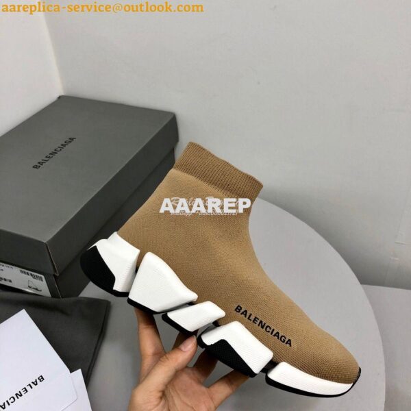 Replica Balenciaga Speed 2.0 Sneaker 617196 Beige 7