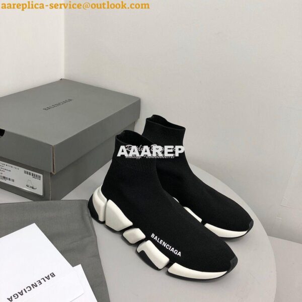 Replica Balenciaga Speed 2.0 Sneaker 617196 Black White 3