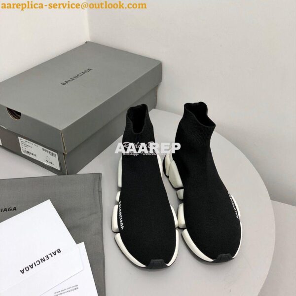 Replica Balenciaga Speed 2.0 Sneaker 617196 Black White 4