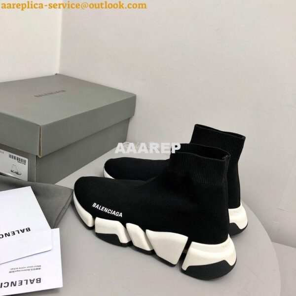 Replica Balenciaga Speed 2.0 Sneaker 617196 Black White 6