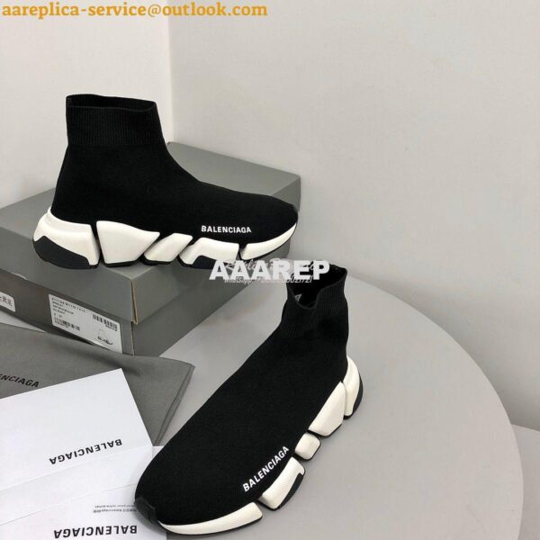 Replica Balenciaga Speed 2.0 Sneaker 617196 Black White 7