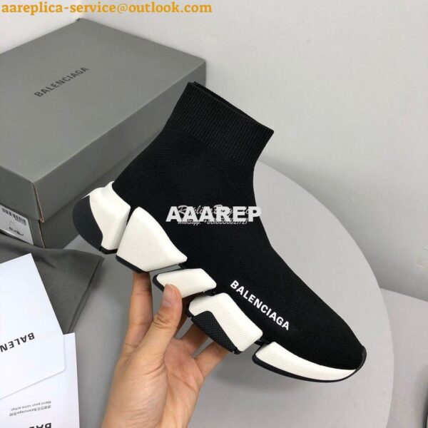 Replica Balenciaga Speed 2.0 Sneaker 617196 Black White 8