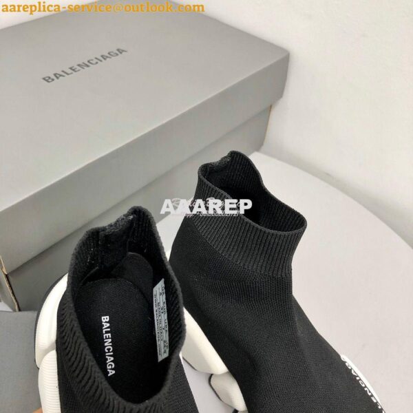 Replica Balenciaga Speed 2.0 Sneaker 617196 Black White 9