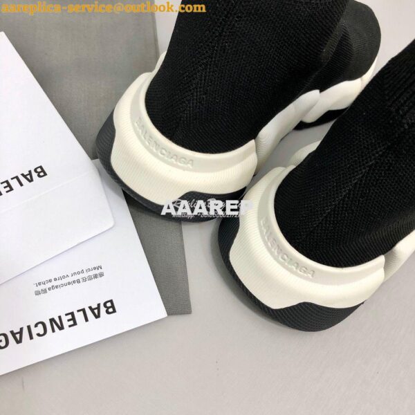 Replica Balenciaga Speed 2.0 Sneaker 617196 Black White 10