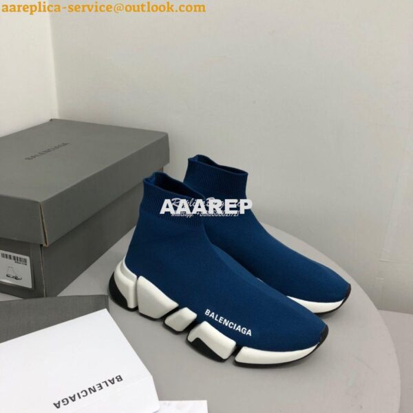 Replica Balenciaga Speed 2.0 Sneaker 617196 Blue 4