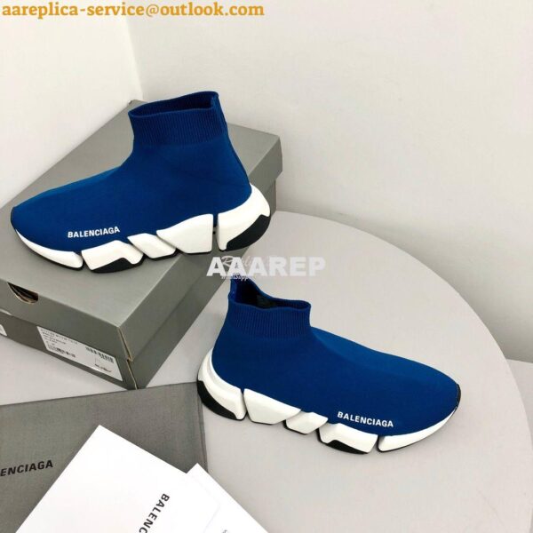 Replica Balenciaga Speed 2.0 Sneaker 617196 Blue 6