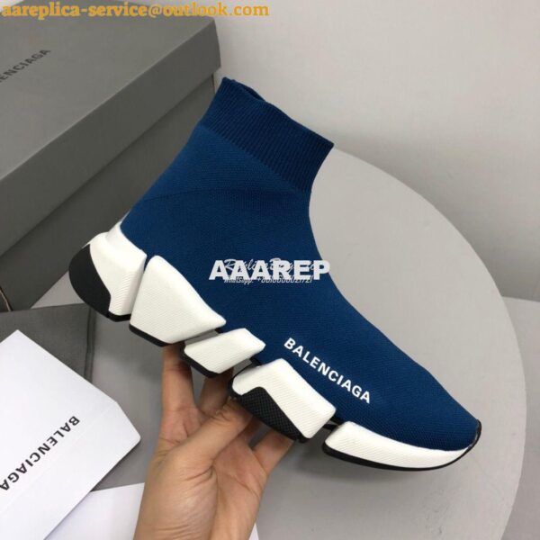 Replica Balenciaga Speed 2.0 Sneaker 617196 Blue 10