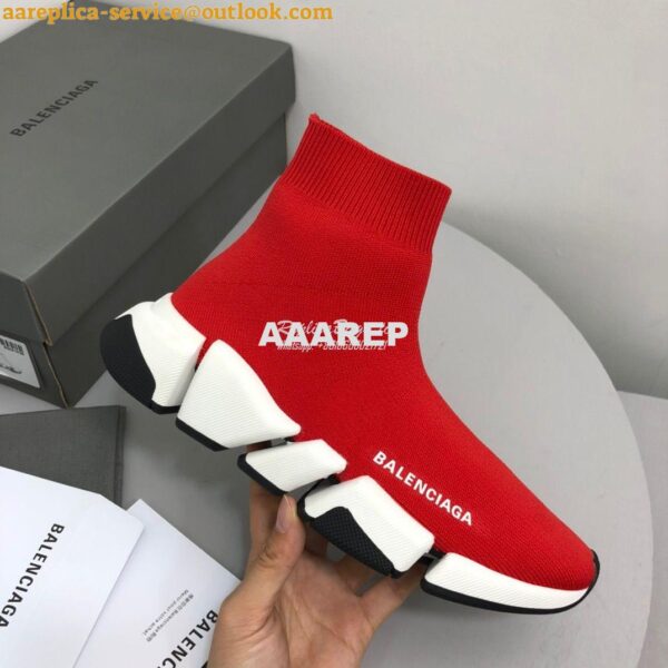 Replica Balenciaga Speed 2.0 Sneaker 617196 Red 6