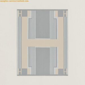 Replica Hermes Ithaque Blanket in Grey Wool and Cashmere 2