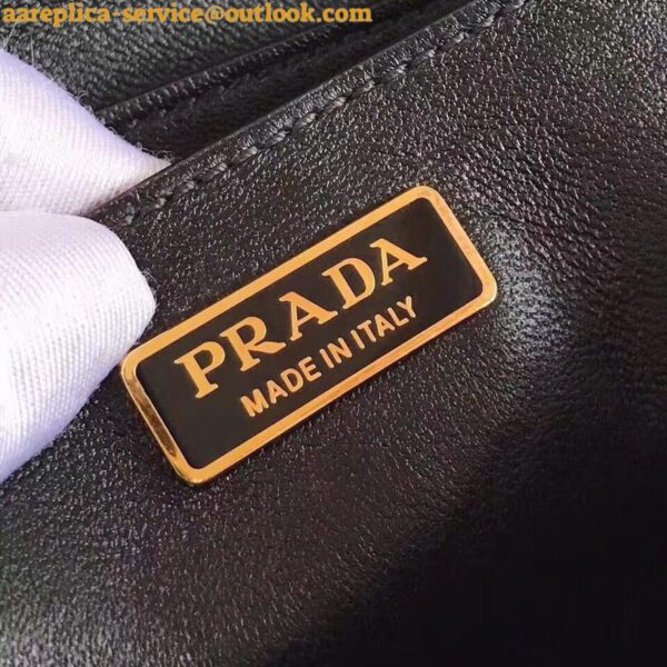 Replica Prada Cahier Shoulder Bag In White/Black Leather 3