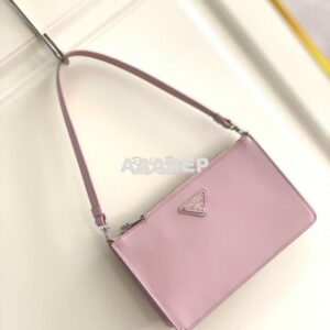 Replica Prada Brushed Leather Mini-bag 1BC155 Alabaster Pink