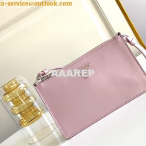 Replica Prada Brushed Leather Mini-bag 1BC155 Alabaster Pink 2