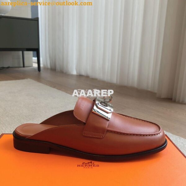 Replica Hermes Iota Mule in calfskin H241159Z 17