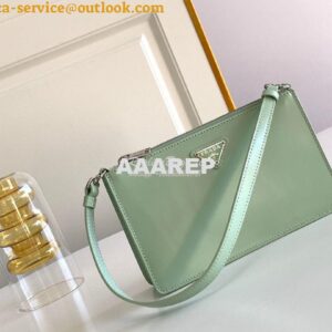 Replica Prada Brushed Leather Mini-bag 1BC155 Aqua