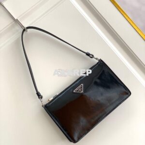 Replica Prada Brushed Leather Mini-bag 1BC155 Black 2