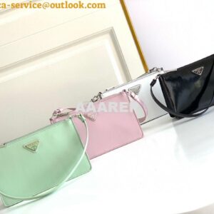 Replica Prada Brushed Leather Mini-bag 1BC155 White