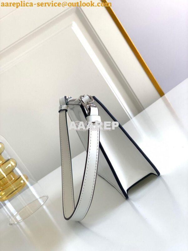 Replica Prada Brushed Leather Mini-bag 1BC155 White 6
