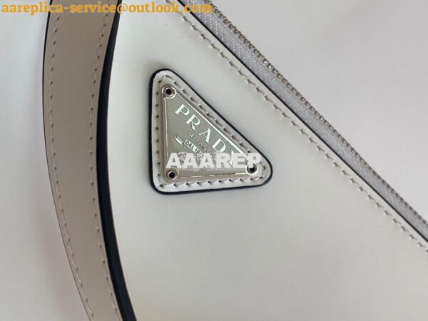 Replica Prada Brushed Leather Mini-bag 1BC155 White 7