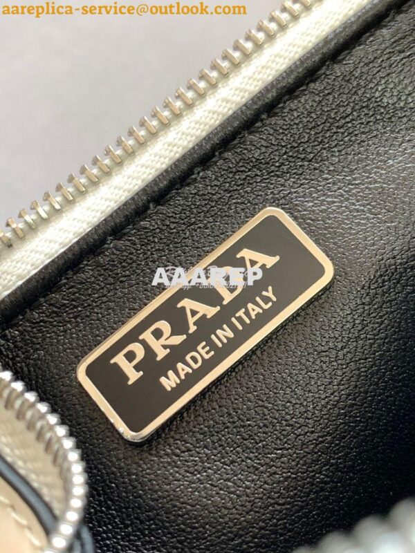 Replica Prada Brushed Leather Mini-bag 1BC155 White 10