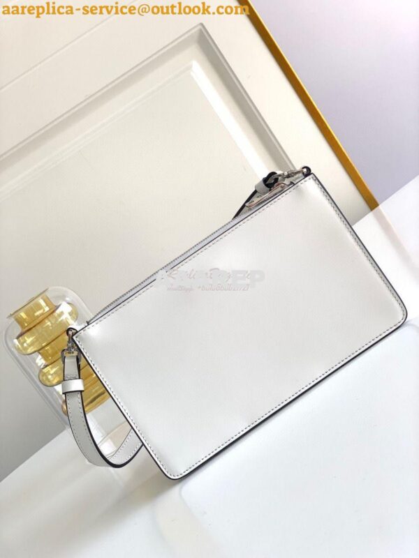 Replica Prada Brushed Leather Mini-bag 1BC155 White 11