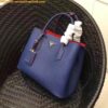 Replica Prada Double Medium Tote Bag In Black Saffiano Leather