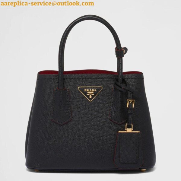 Replica Prada Double Mini Bag In Black Saffiano Leather 3