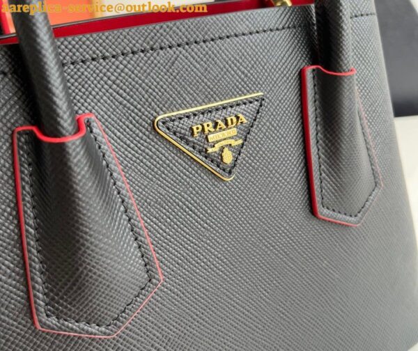 Replica Prada Double Mini Bag In Black Saffiano Leather 4