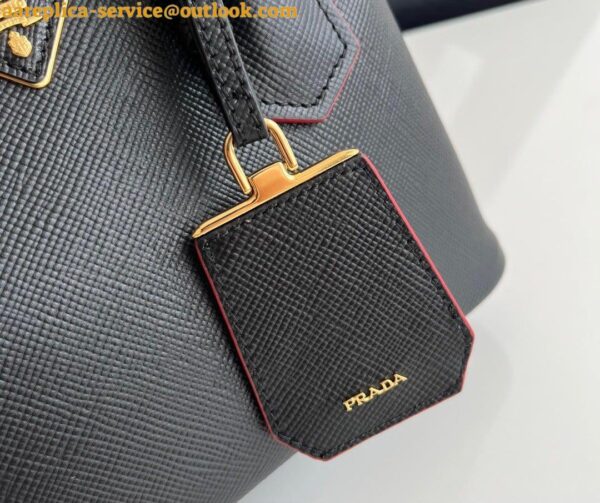 Replica Prada Double Mini Bag In Black Saffiano Leather 10