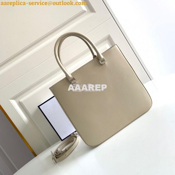 Replica Prada Brushed Leather Tote Bag 1BA330 1BA331 Beige 8