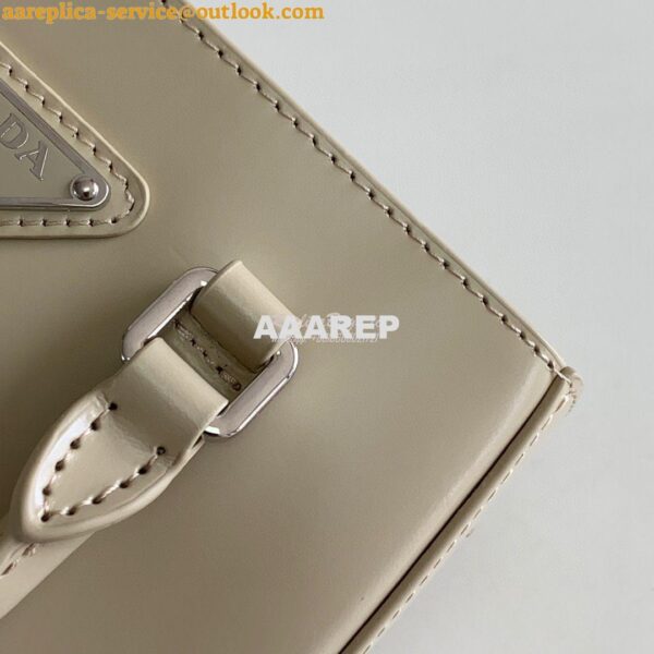 Replica Prada Brushed Leather Tote Bag 1BA330 1BA331 Beige 14