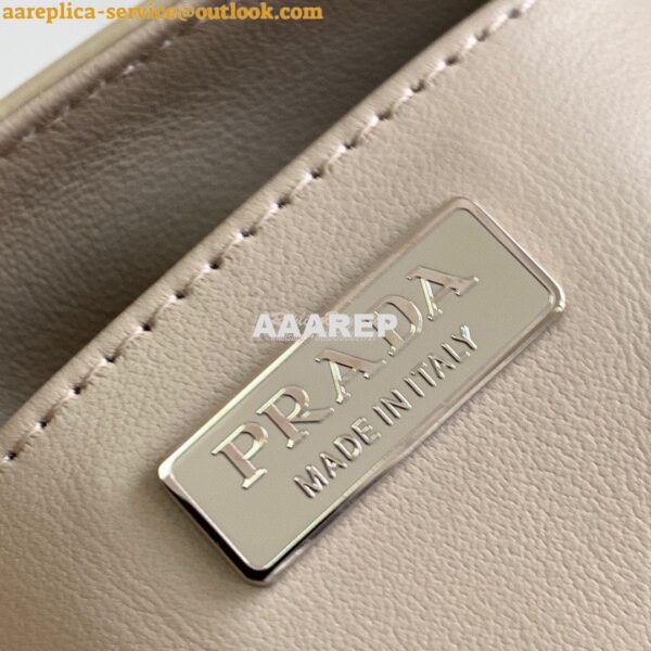 Replica Prada Brushed Leather Tote Bag 1BA330 1BA331 Beige 16