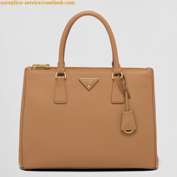 Replica Prada Galleria Large Bag In Brown Saffiano Leather 3