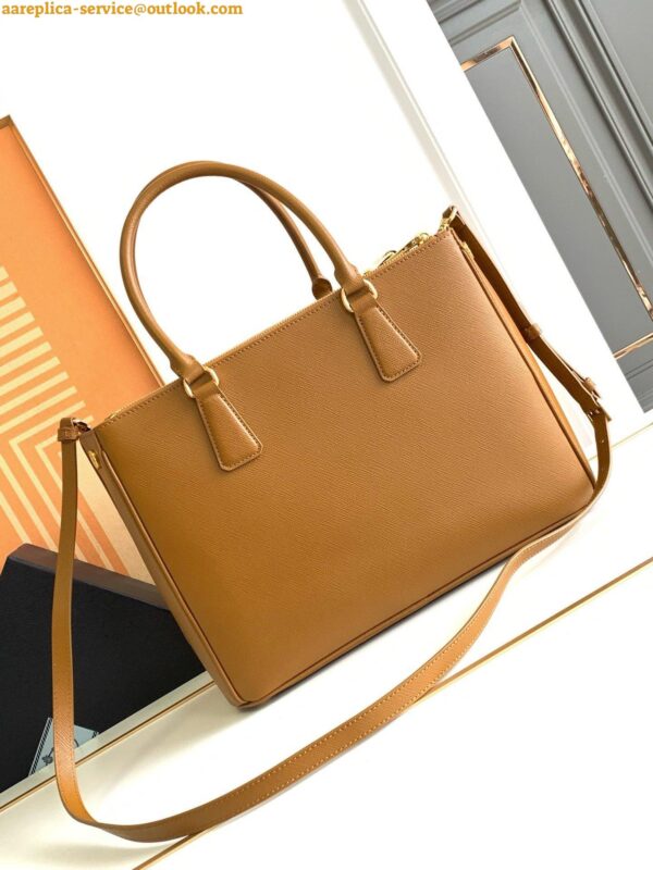 Replica Prada Galleria Large Bag In Brown Saffiano Leather 11