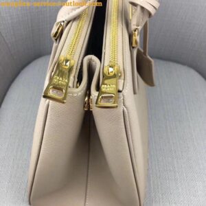 Replica Prada Galleria Large Bag In Grey Saffiano Leather 2