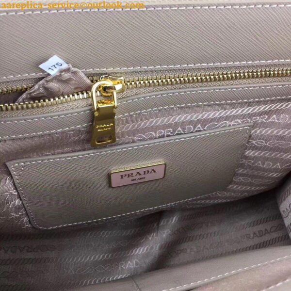 Replica Prada Galleria Large Bag In Grey Saffiano Leather 8