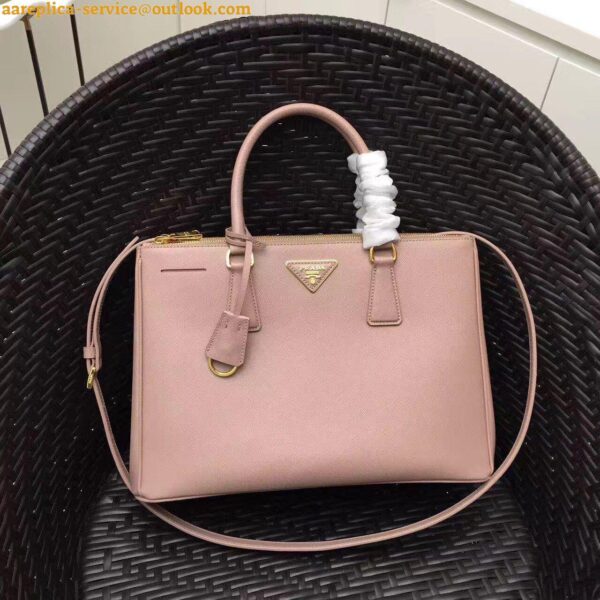 Replica Prada Galleria Large Bag In Pink Saffiano Leather